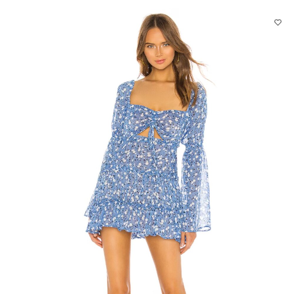 Majorelle Ailish Mini Dress, blue, size M